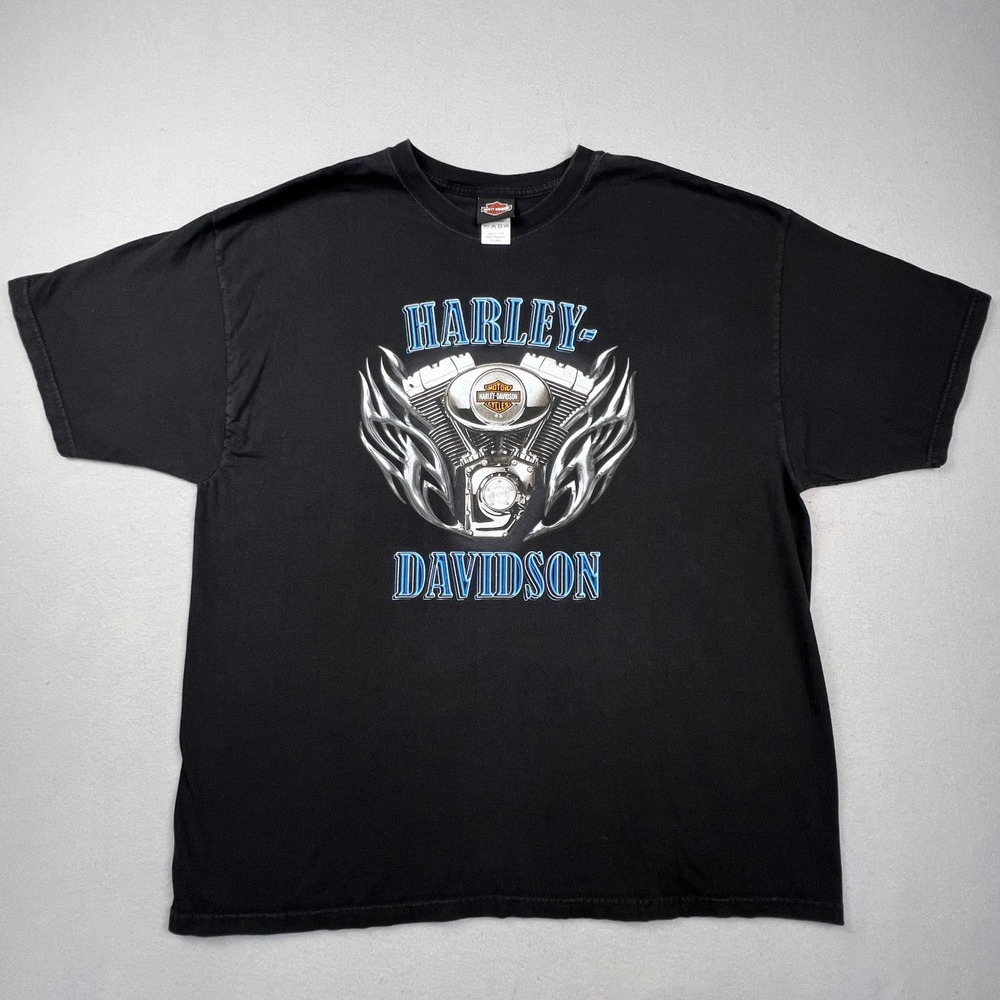 Harley-Davidson T-Shirt Mens XL Black Crossroads Wilkesboro NC Biker Graphic Tee - Picture 1 of 11